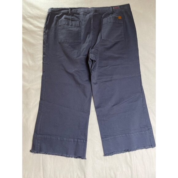 Peace Love World Purple Wide Leg‎ Crop Jeans Raw Hem Size 24W NWOT - Picture 8 of 9